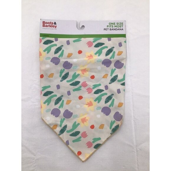 Boots & Barkley Dog Bandana One Size Fits Most Multi Color Floral Print - Picture 1 of 2
